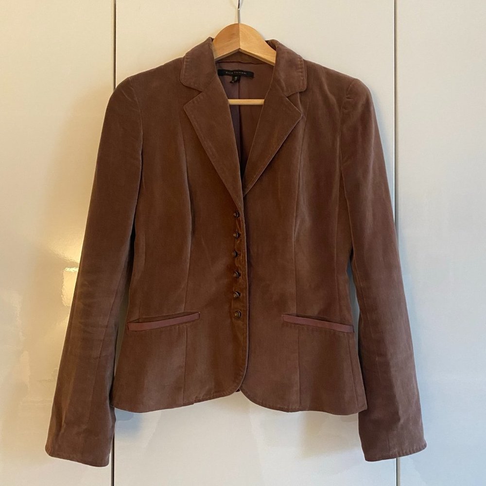 COPY - Elie Tahari blush pink velvet blazer Sz 6